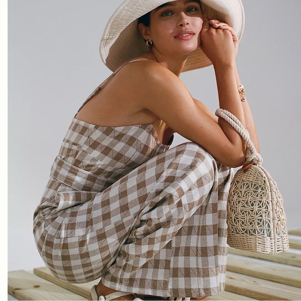 Anthropologie En Saidon Plaid Jumpsuit Size XS - Picture 14 of 14